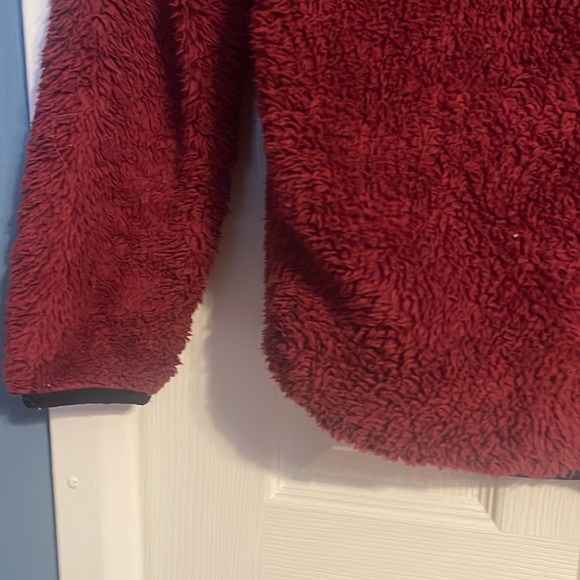 Victoria's Secret PINK burgundy full zip sherpa size XS - Picture 7 of 11